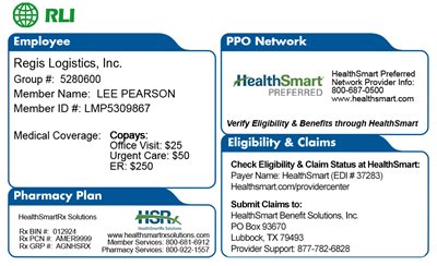 HealthSmart Member ID Card - Front